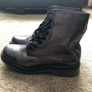 Dark gray sparkly boots